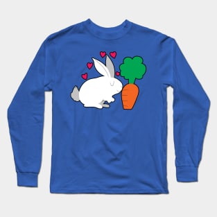 Cute Bunny and a Carrot Long Sleeve T-Shirt